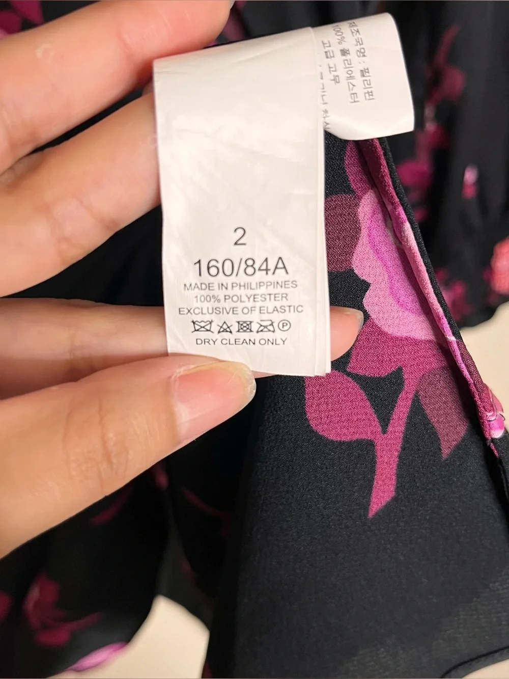 Kate Spade NY Rose Garden Smocked Satin dress black pink